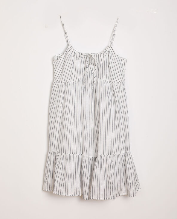 Robe courte à rayures blanc - Pimkie