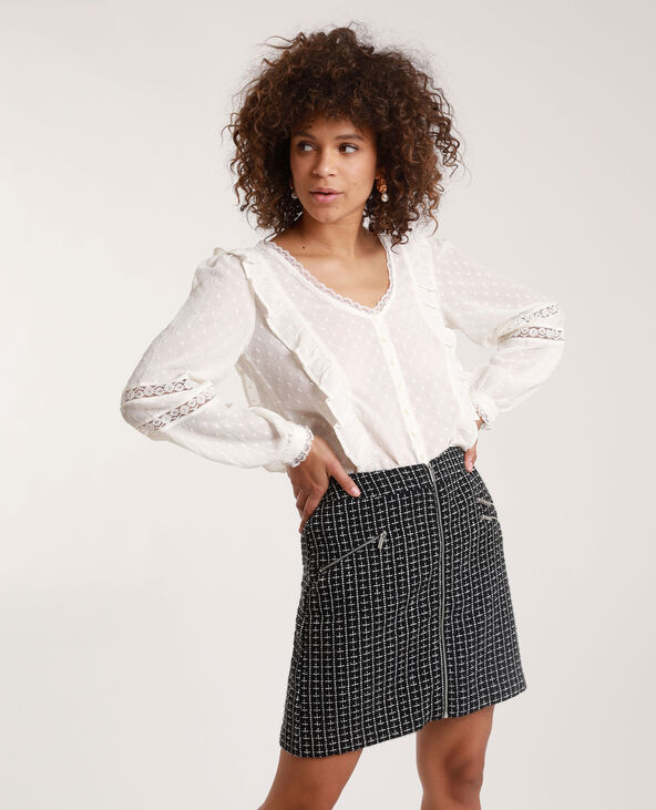 Blouse à plumetis blanc - Pimkie