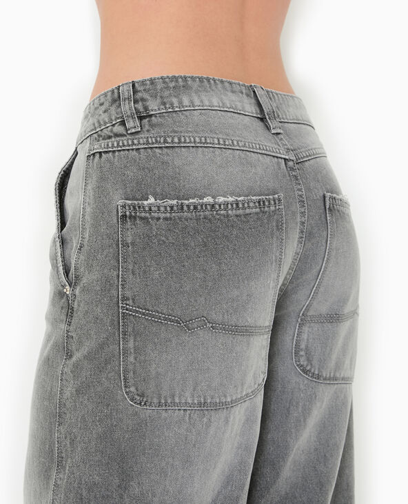 Jean baggy loose taille regular blanc - Pimkie