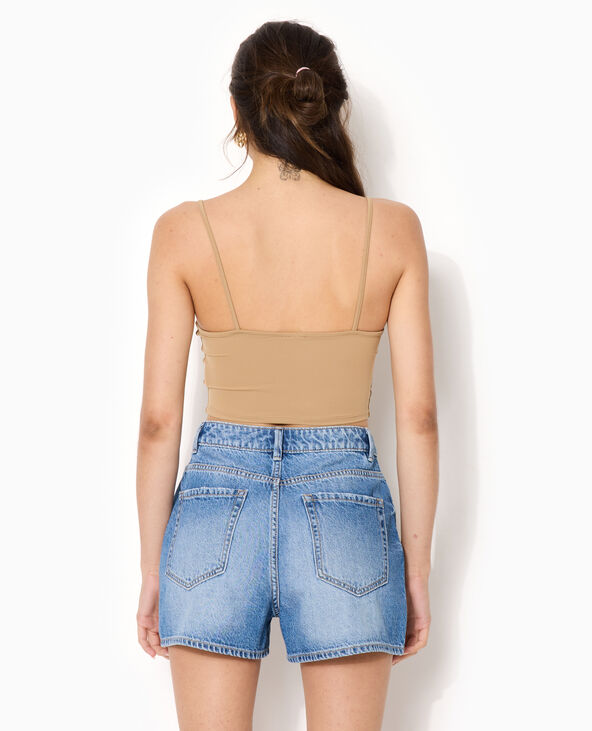 Brassière à fines bretelles taupe - Pimkie
