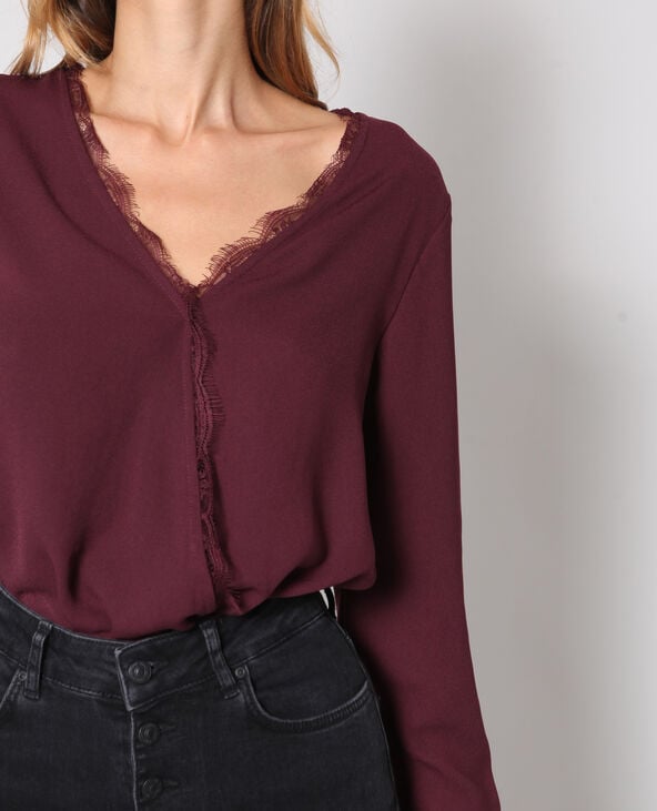 Body chemisier bordeaux - Pimkie