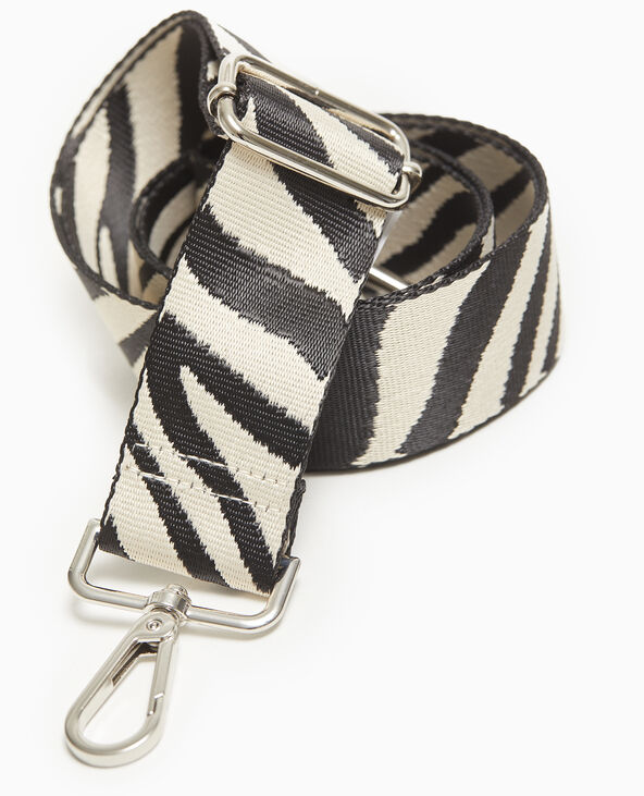 Sangle de sac amovible motif zèbre noir - Pimkie