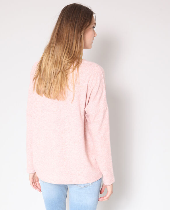 Pull à boutons rose clair - Pimkie
