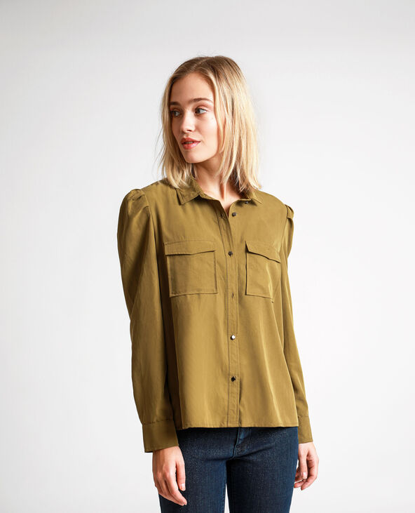 Chemise à poches vert foncé - Pimkie