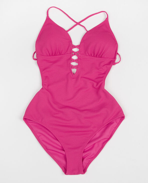 Maillot de bain une pièce rose fuchsia - Pimkie