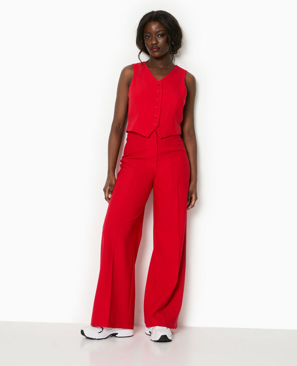 Gilet de barman avec boutons recouverts rouge - Pimkie