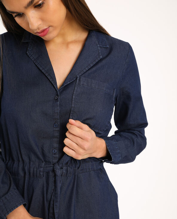 Robe chemise denim bleu - Pimkie