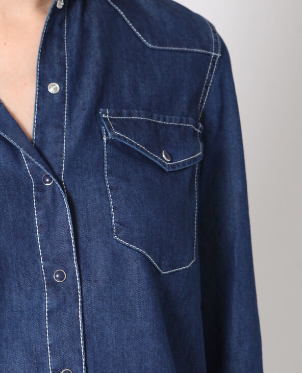 Chemise denim bleu - Pimkie