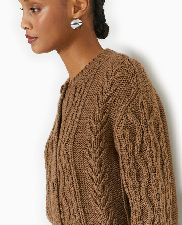 Gilet en maille fantaisie blanc - Pimkie