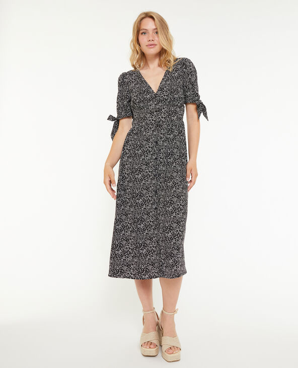 Robe longue boutonnée noir - Pimkie