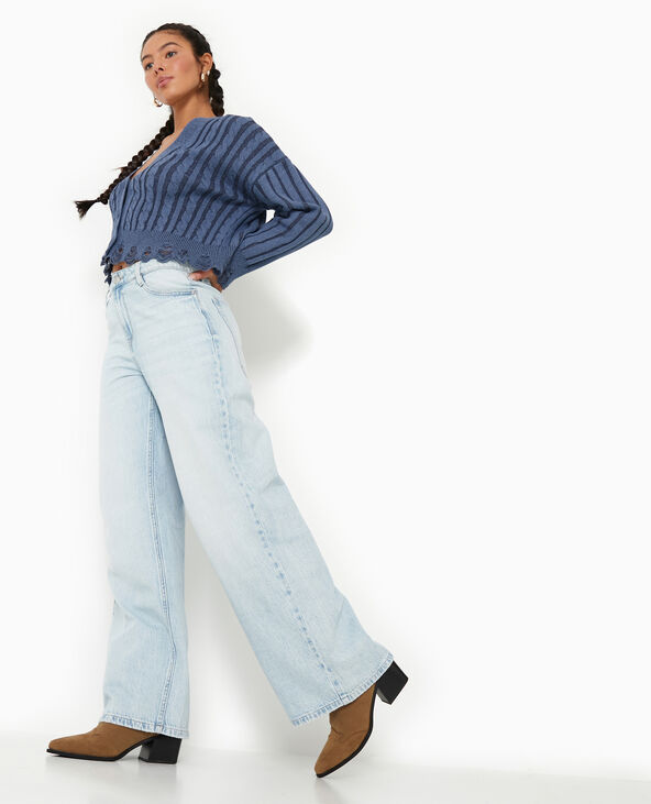 Jean baggy taille haute