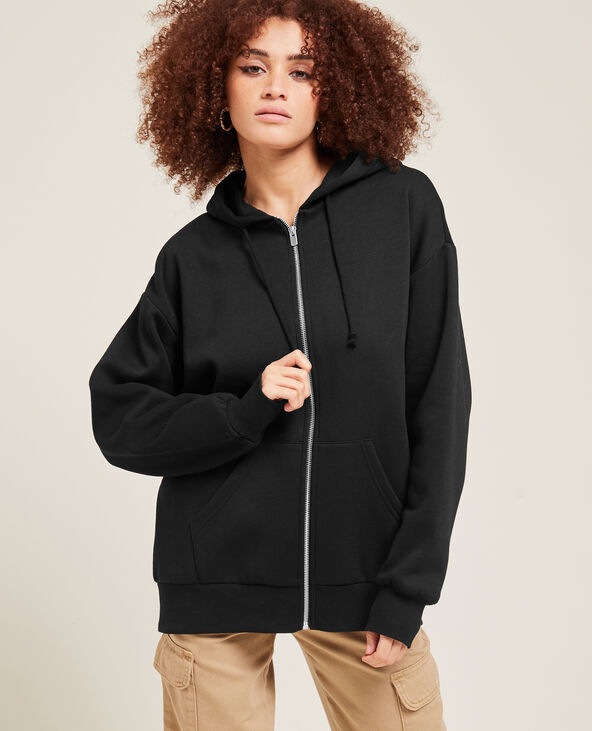 Sweat zippé oversize avec capuche