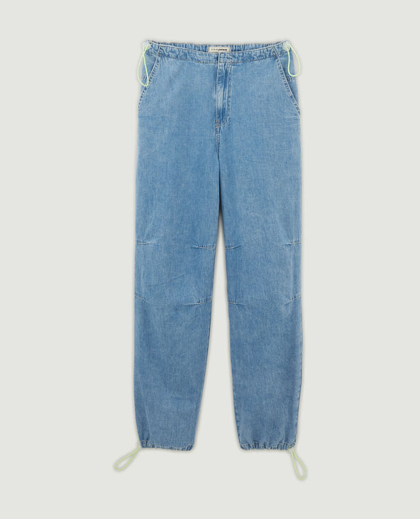 Pantalon denim parachute bleu - Pimkie