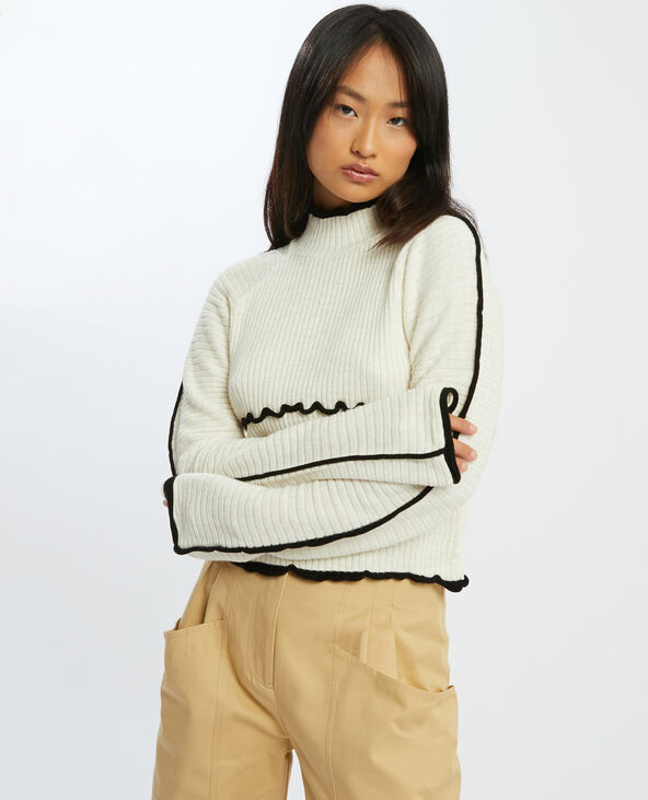 Pull à coutures apparentes blanc - Pimkie