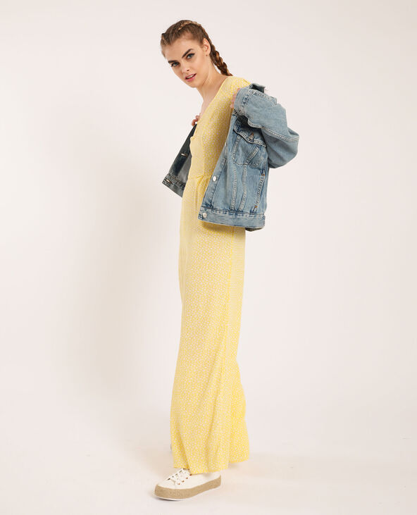 Combi-pantalon à fleurs jaune - Pimkie