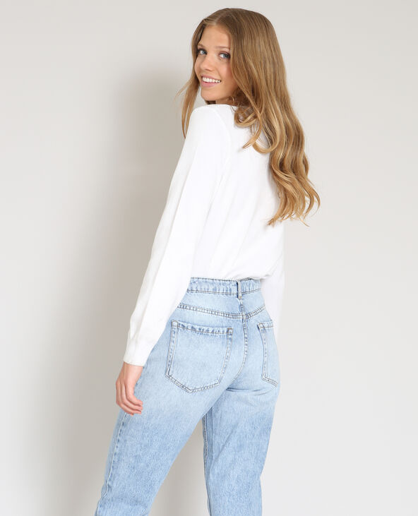 Gilet col V blanc - Pimkie