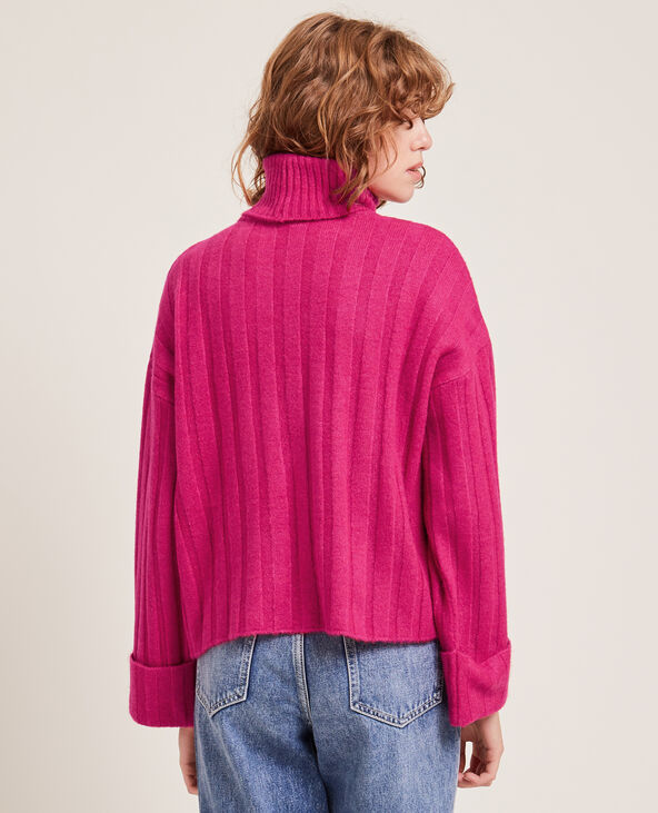 Pull à col roulé rose fuchsia - Pimkie