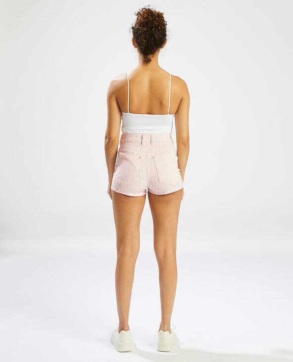 Short en jean slim taille haute écru - Pimkie
