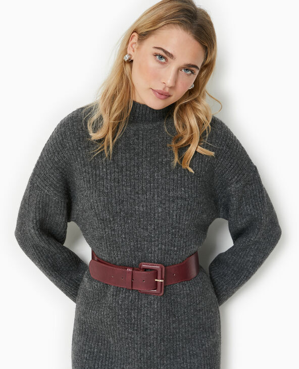 Ceinture large en simili cuir bordeaux - Pimkie