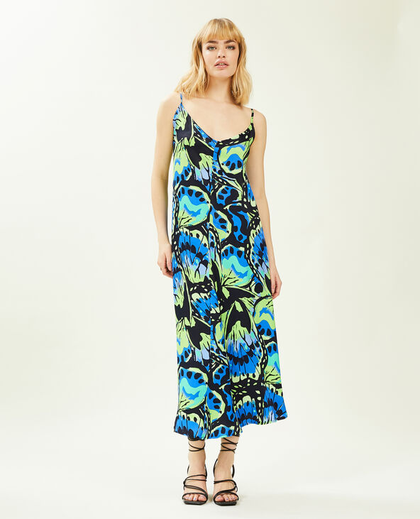 Robe dos-nu avec liens à nouer noir - Pimkie