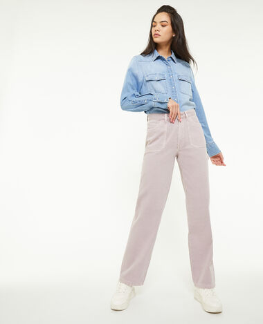 Jean droit taille haute poches devant lilas - Pimkie