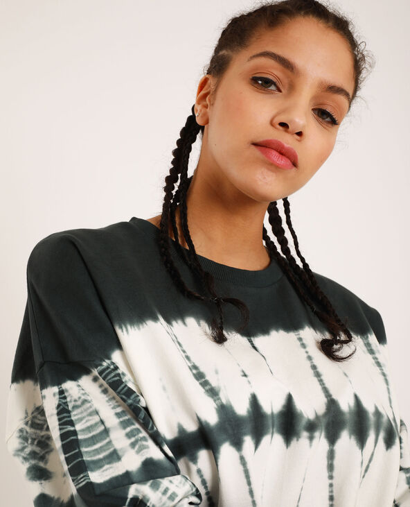 Sweat tie and dye noir top