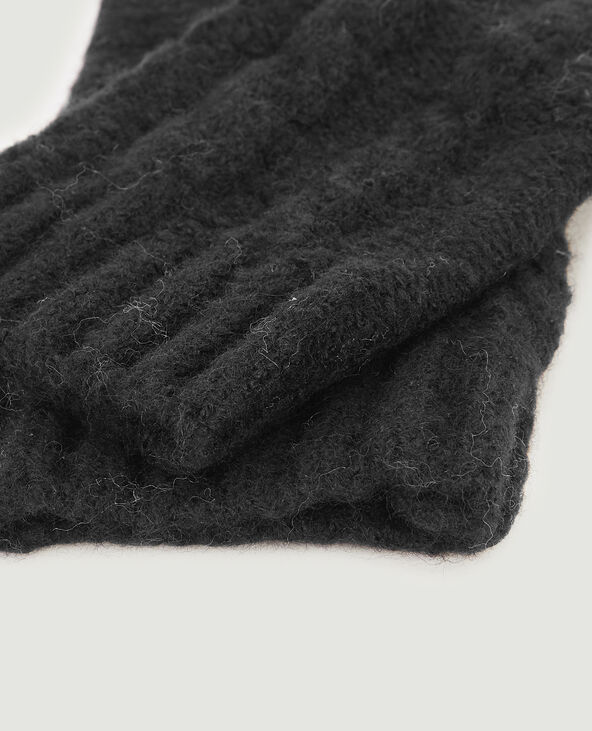 Mitaines en maille torsadée noir - Pimkie
