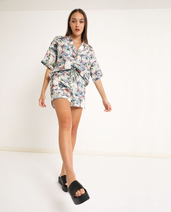 Short imprimé tropical doré - Pimkie