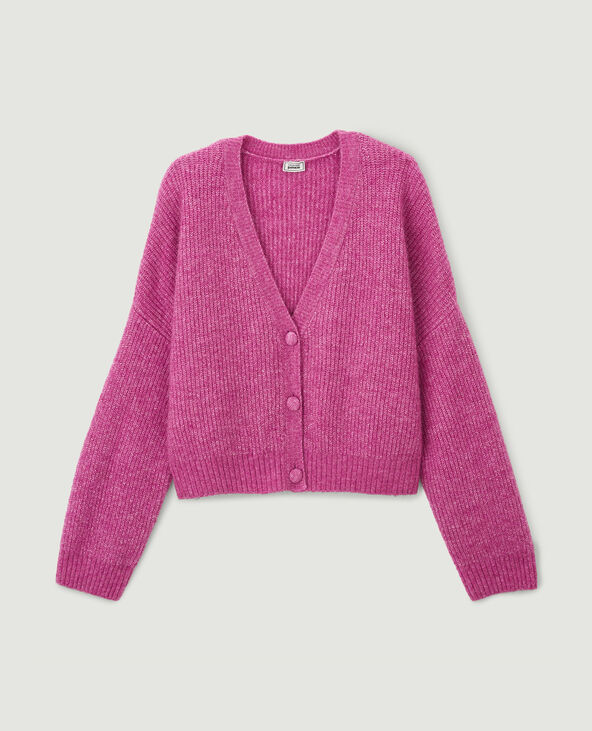 gilet court fushia