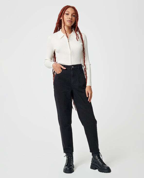 Jean mom taille haute noir - Pimkie