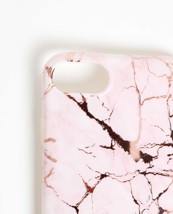 Coque compatible iPhone effet marbre rose clair - Pimkie