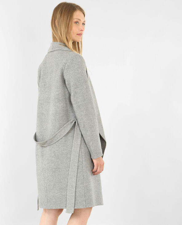 Manteau long gris chiné - Pimkie
