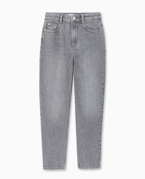 Jean mom taille haute gris clair - Pimkie