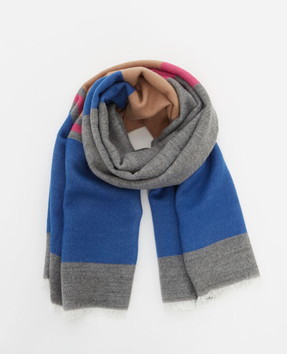 Echarpe à bandes colorées bleu marine - Pimkie
