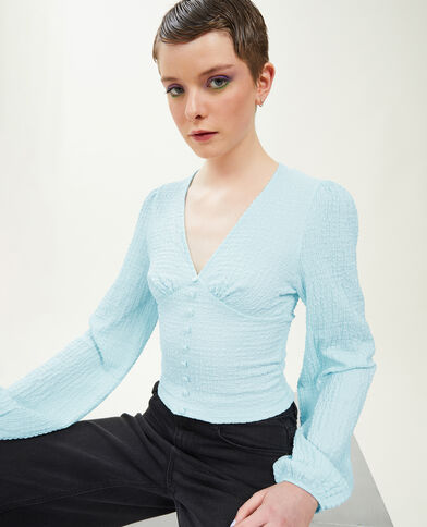 Top manches ballons bleu clair - Pimkie