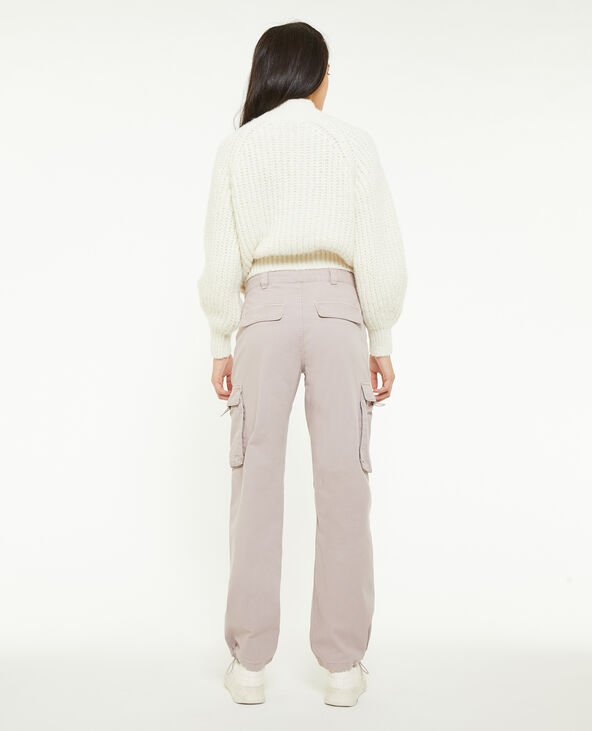 Pantalon cargo taille basse lilas - Pimkie