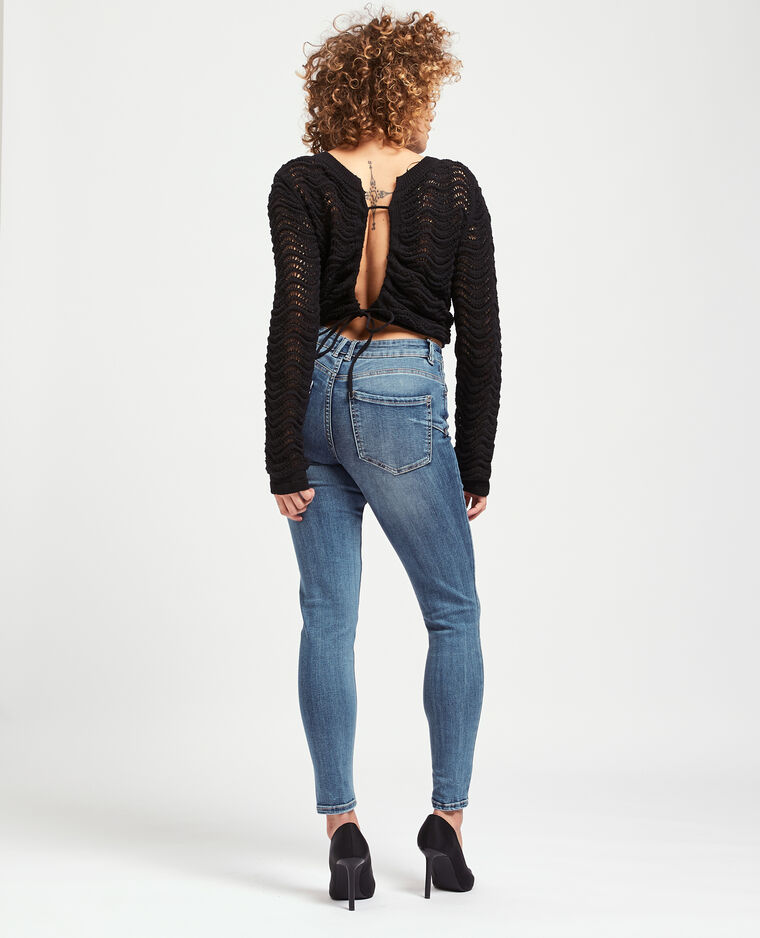 Jean slim à plis permanents bleu denim - Pimkie