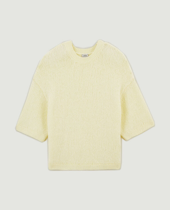 Pull manches courtes jaune - Pimkie