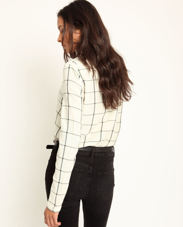Chemise à carreaux blanc - Pimkie