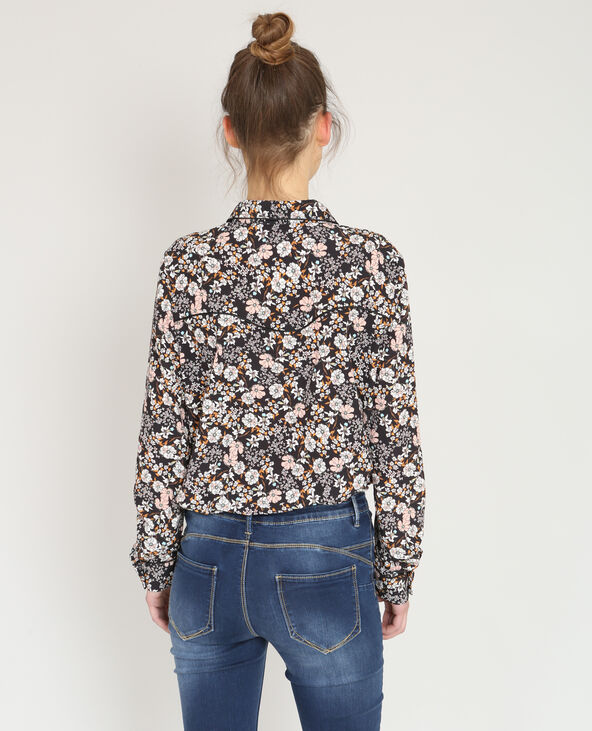 Chemise fleurie noir - Pimkie