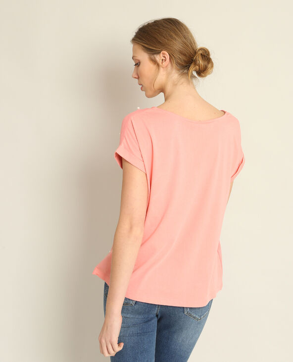 T-shirt à perles rose - Pimkie