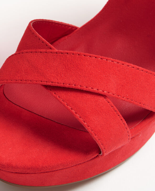 Sandales à talons hauts rouge - Pimkie