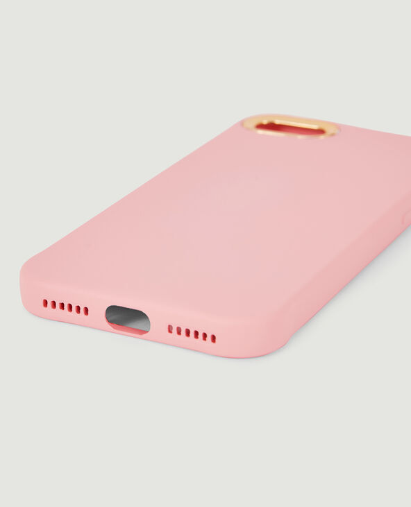 Coque iPhone contour doré rose - Pimkie