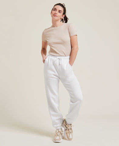Pantalon de jogging en molleton blanc - Pimkie