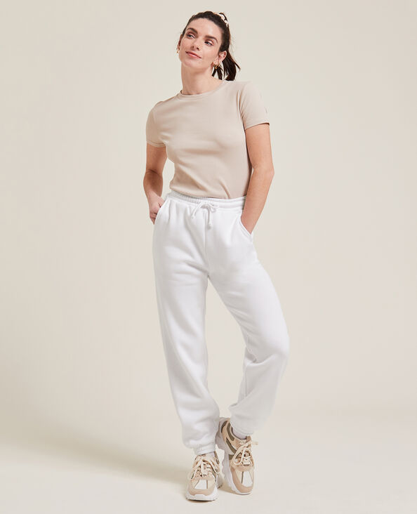 Pantalon de jogging en molleton blanc - Pimkie