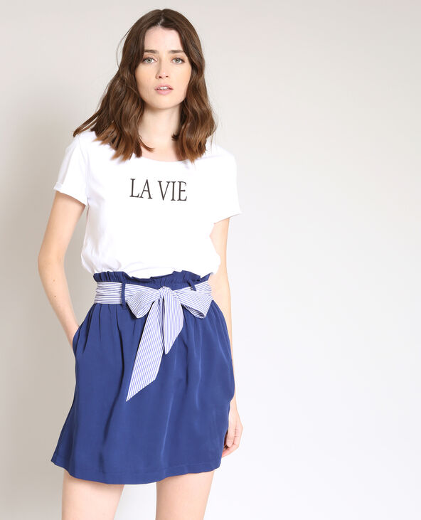 T-shirt La Vie blanc - Pimkie