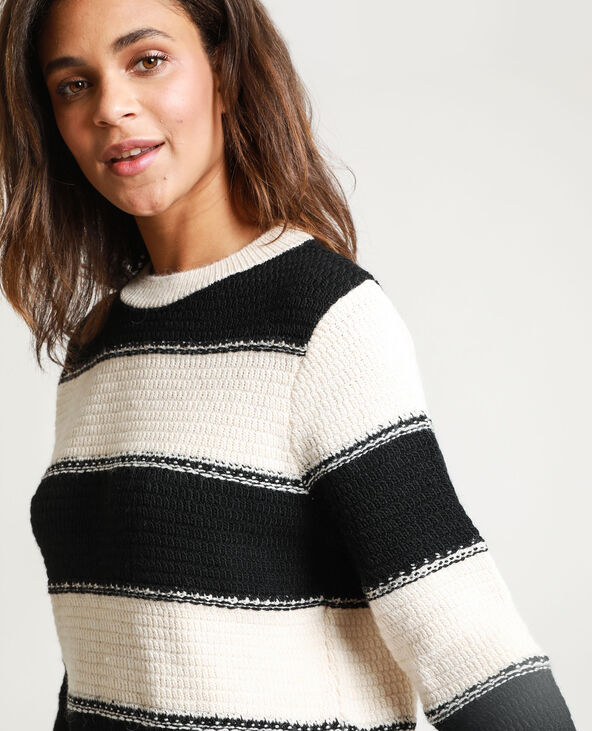 Pull à rayures blanc - Pimkie