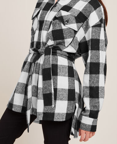 Surchemise avec ceinture à nouer noir - Pimkie