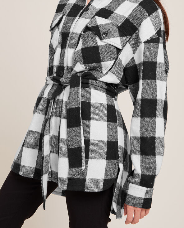 Surchemise avec ceinture à nouer noir - Pimkie