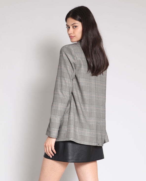 Blazer à carreaux gris clair - Pimkie